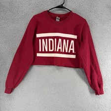 IU Indiana University Hoosier Women s Cropped Crewneck Sweatshirt Size Small 7H