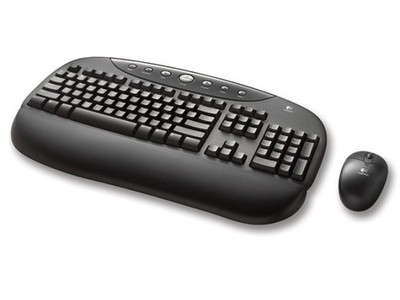 Logitech Cordless Internet Pro 967461-0403 RF Wireless Slim Desktop w/Mouse (...