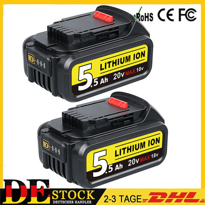 2x Akku 5,0 Ah 18V XR Li-Ion Batterie DCB182 Für DeWalt DCB205-2 DCB184 DCB200-2