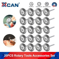 20xStainless Wire Brush Sets for Dremel Rotary Tool Polishing Cleaning 3mm Shank