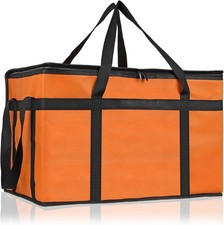 PEASUG Insulated Bags for Food Delivery, XXXL Pizza XXX-Large, Orange 