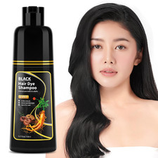 Instant Black Hair Dye Shampoo 3 In 1 For Gray Hair Coverage For Women  Men