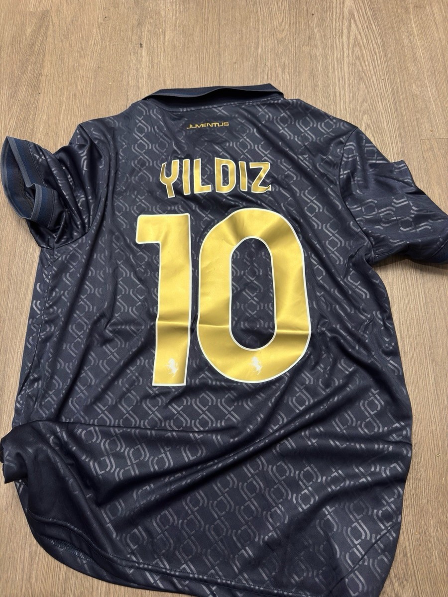 adidas Juventus Yildiz #10 Short Sleeve Soccer Jersey Navy Size S