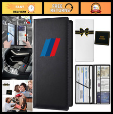 Tri-Color Car Registration Insurance Card Holder - Magnetic Closure, Vehicle O