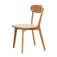 Simple Dining Chair Wooden FAS Grade Oak Natural Wood Chair 46.5 * 54 * 80cm 