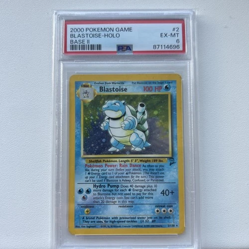 Blastoise 002/130 Pokemon Base Set 2 Holofoil - PSA 6