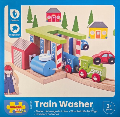 #ad #ad Big Jig Rails BJT250 Train Washer Wooden Train Building Set $21.24