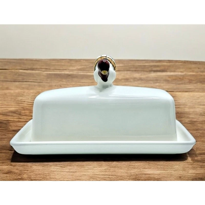 Pottery Barn Thanksgiving Gobble Turkey Covered Butter Dish