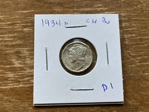 1934 D Mercury dime choice BU