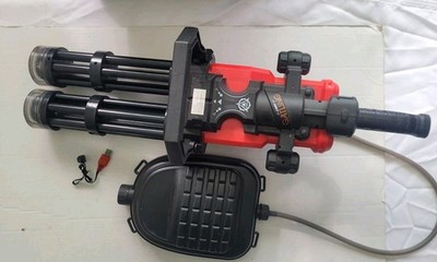 Electric Gatling Water Gun Dual Barrel Automatic Soaker, Rechargeable, 49FT 
