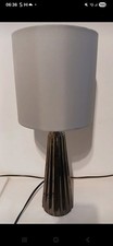 Beautiful Silver Table Lamp With Grey Shade From  Dunelm Excellent Condition