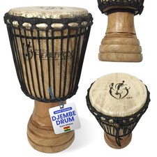 Africa Heartwood Project Hand-Carved Djembe Drum from Ghana - 8"x16" Natural