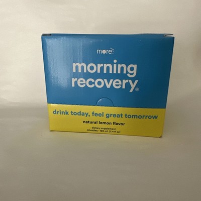 Morning Recovery Hangover Prevention Drink Lemon Flavor 3.4 OZ 6 pack New In Box