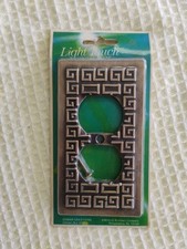 Vintage Edmar Brass  Outlet Plate Cover Art Deco Hollywood 