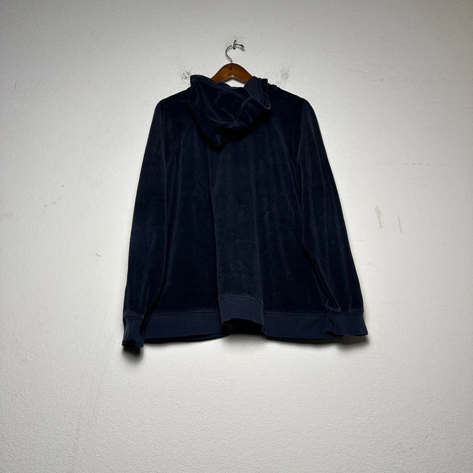 Sudadera con Capucha Mossimo Terciopelo Cremallera Completa Mujer 1X Negra Y2K Indie Años 2000 Pop Fall Foto 3 de 4