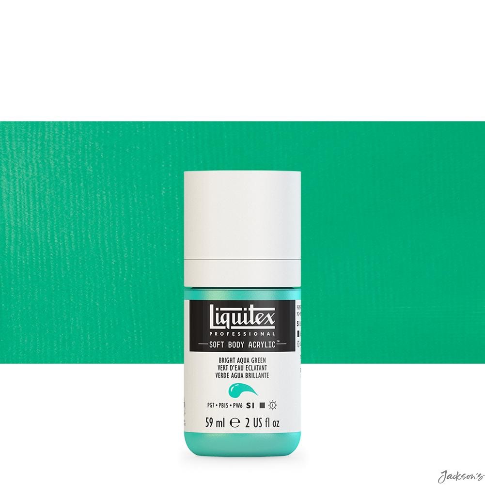 Liquitex Professional Soft Body Acrylic Paint 59ml Bright Aqua Green Artists ...