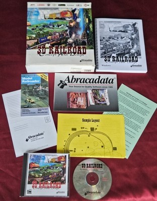 Abracadata 3D Railroad Concept Design Layout Software PC Video Game Vintage RARE