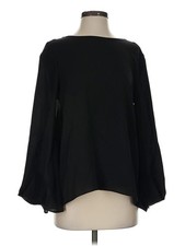 Halston Heritage Women Black Long Sleeve Blouse XS