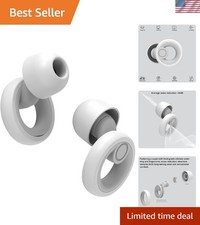 30dB Noise Cancelling Ear Plugs with 8 Sizes - Silicone Reusable Ear Protection