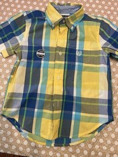 Boys Chaps Size 3/3T Button Down Dress Short Sleeve Plaid Shirt