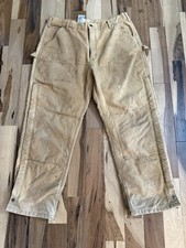 Vintage Carhartt Double Knee Sherpa Lined Carpenter Pants Men’s 37X30 USA Made