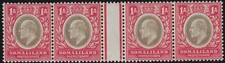 Somaliland KEVII Scott 41/ SG 46a. gutter strip 4. MNH, CV $94 (as single(10k139