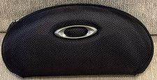 Oakley Soft Vault Sunglass Case Zipper Closure Nylon Black silver logo NWOT