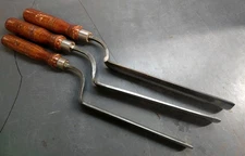 3 Spectacular  Cranked Neck Gouges With HUGE Oversized Necks, Unbranded, QUALITY