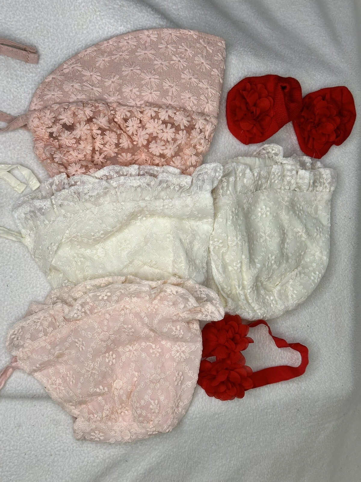 Brand New Baby Bonnets, Socks and Headband Set
Opens in a new window or tab