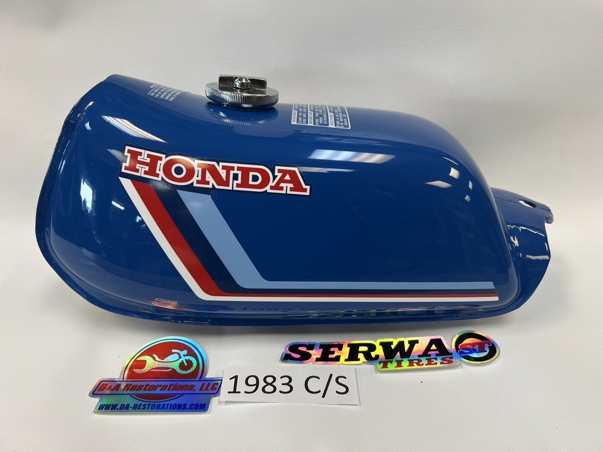1983 Honda OEM Blue ATC70 Gas Fuel Tank Steel Serwa Reproduction