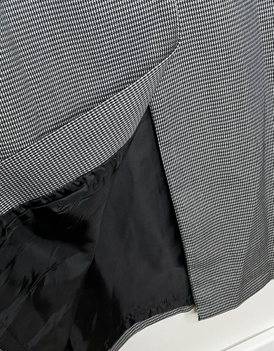 Gonna donna Alia pied de poule midi a matita 16W nero bianco minimalista accademia - Foto 6 di 12