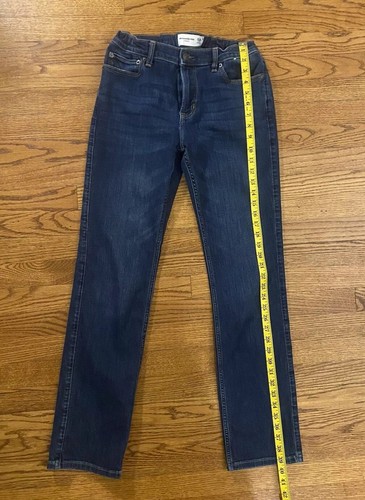 Abercrombie Kids Straight Jeans Adjustable Waist Size 15/16 Long Medium Wash - Picture 7 of 15