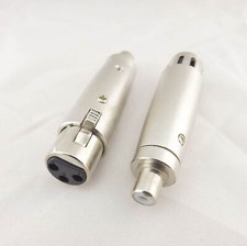 10pcs XLR 3 Pin Female Socket To RCA Phono Female Microphone Cable Audio Adapter