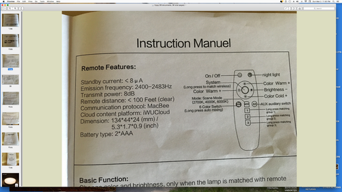 REMOTE for ELECWISH CEILING LIGHT-USED, for 24W, 1920lm LED 12" Ceiling Light - Picture 5 of 8