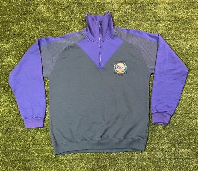Vintage Beverly Hills Polo Club Pull Over Zip Sweatshirt MEDIUM