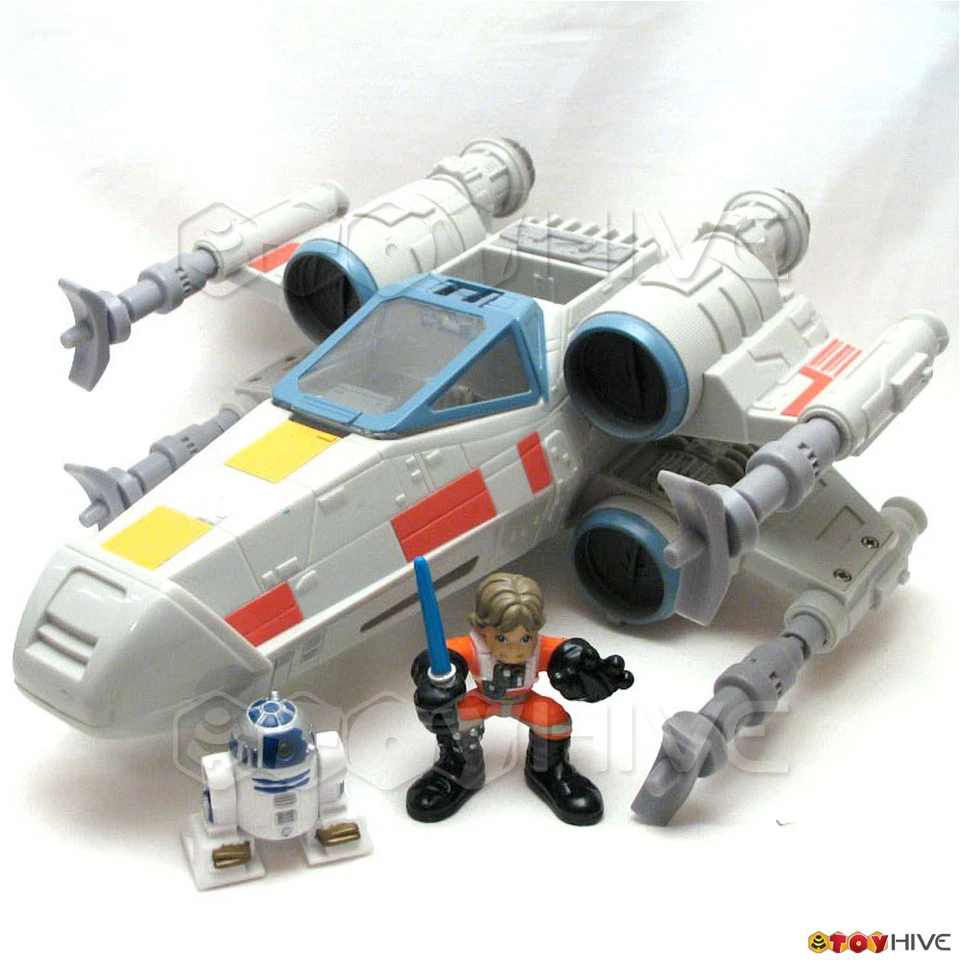 Star Wars Galactic Heroes Electronic X-wing fighter with Luke and R2-D2 figures - Image 4 of 4