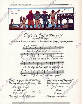 SONG / SCORE OF SAILOR ''C' EST LE CAS D'ETRE GAIS'' ILLUSTRATION 1932