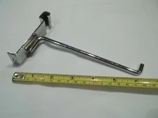 SLATWALL DISPLAY HOOK CHROME 6" HANGER lot of 4