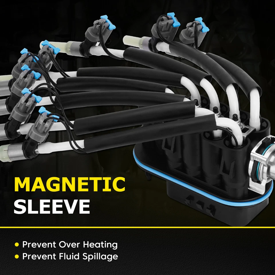 Conjunto de inyector de combustible FJ504 con soporte para camioneta Chevy GMC V8 5,0 L 5,7 L 93441235 Foto 3 de 4