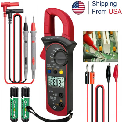Digital Multimeter Tester AC DC Volt Ohm Amp Clamp Meter Auto Range LCD Handheld
