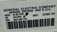 46-282118G6 HEAD COIL SIGNA 1.0T MRI GE