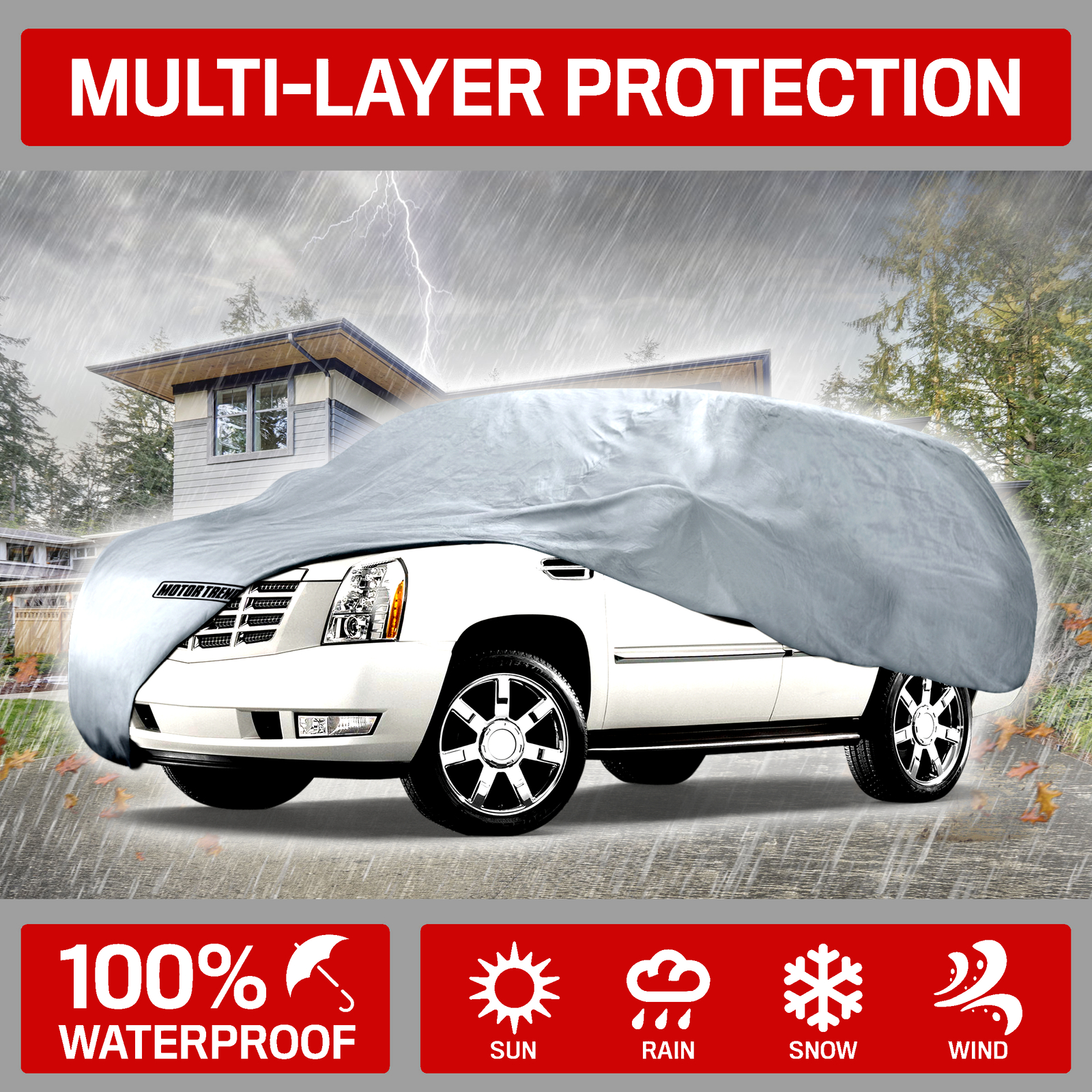 Full SUV Car Cover for Honda Element & Pilot Motor Trend UV Rain Snow