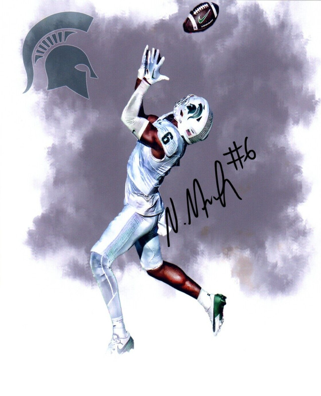 Nick Marsh Michigan State Spartans football autograph signed 8x10 photo Proof N