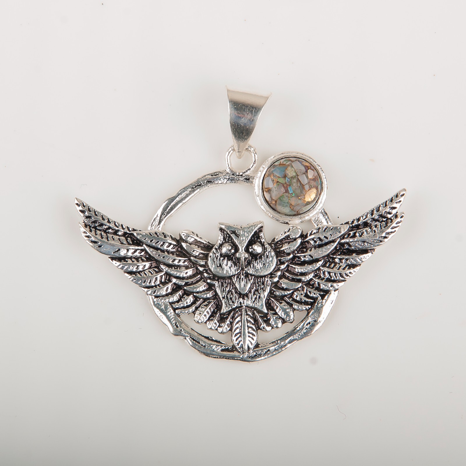 Birthday Gift For Her Natural Ethiopian Copper Turquoise Pendant Boho 925 Silver