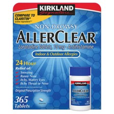 Kirkland - Non-Drowsy AllerClear Antihistamine 10mg, 365 Tblts - FREE SHIPPING 