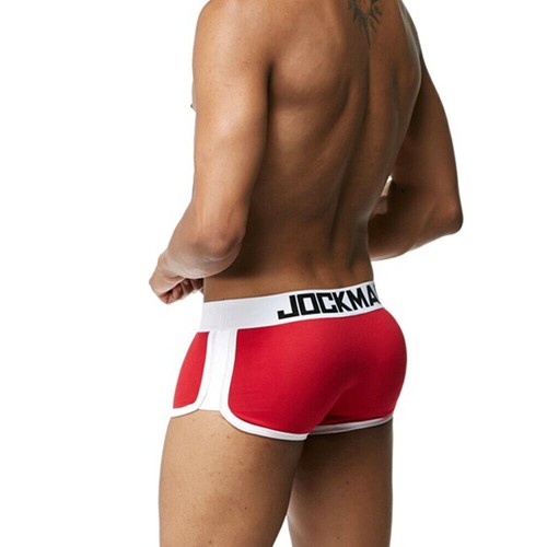 Men Underwear Enhance Padded Boxer Brief Low-rise Push Up Butt Lifter Trunks - Picture 16 of 28