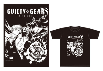 Guilty Gear Strive GG 25th Anniversary Sol & Ky T-shirt XL Size Black ebten New