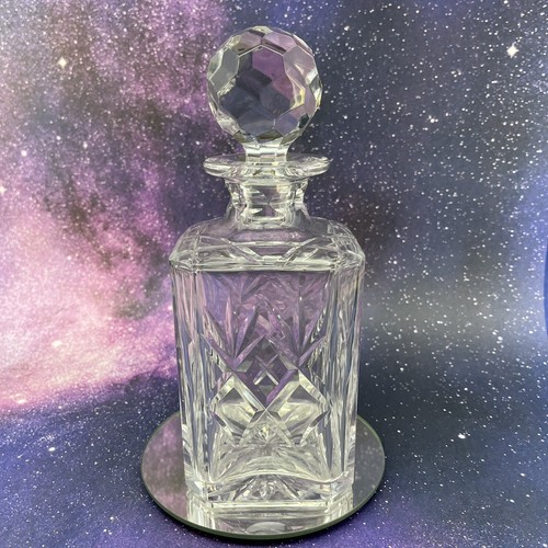 Royal Doulton Elegant Cut Crystal Decanter/Faceted Stopper Scotch Brandy Vintage - Picture 2 of 14
