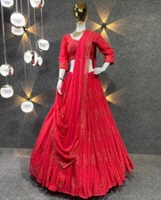 Stylish Faux Georgette Lehenga Choli With Dupatta For Indian Reception Wear