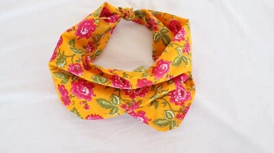 Foulard bandana imprimé bloc 100 % coton motif georgette 21"x21" grande écharpe - Photo 1/4